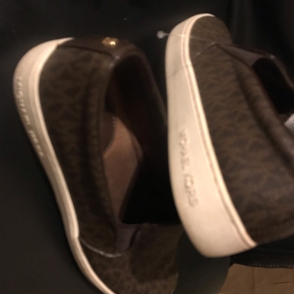 Michael Kors Dark Brown Monogram Slip-On Loafers main image 5